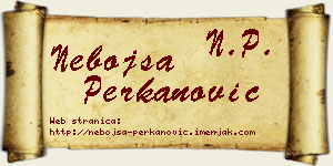 Nebojša Perkanović vizit kartica